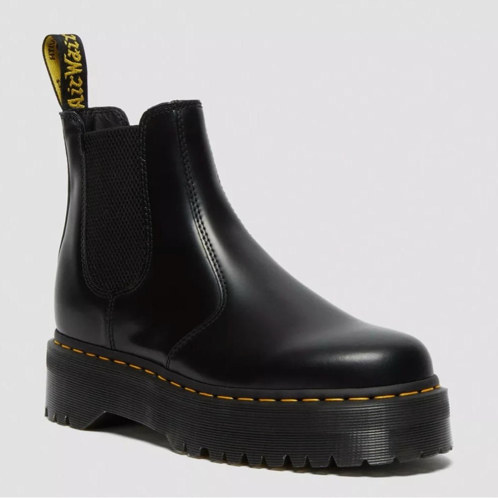 Dr. Martens Black Platform Combat Boots